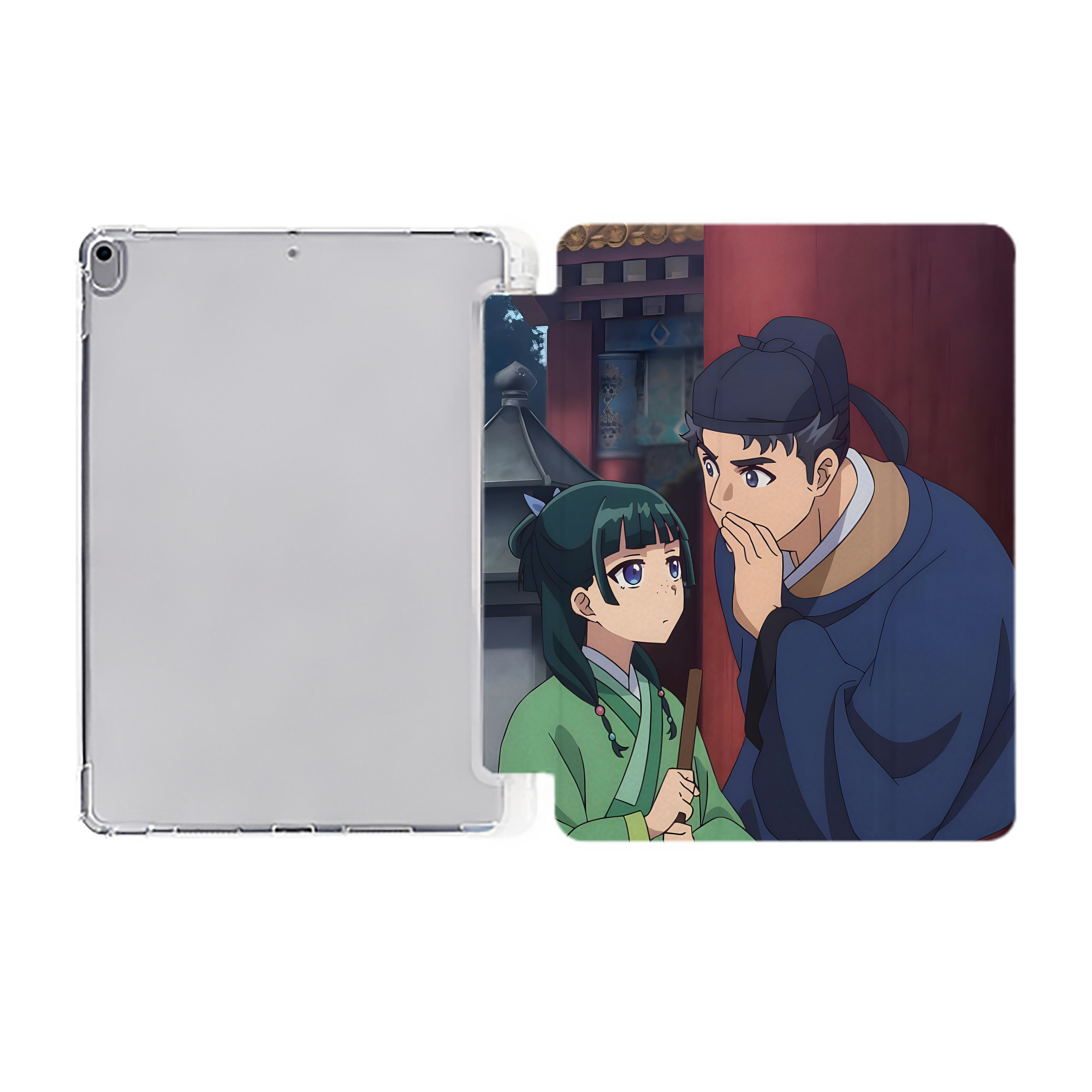 （画像用） 薬屋のひとりごと The Apothecary Diaries IPad ケース ペン収納付き 三つ折りスタンド PUレザー×シリコン 対応機種9.5/10.5/10.9インチ